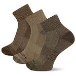 Merrell Unisex's Men's and Women's Wool Everyday Hiking Socks-3 Pairs-Cushioned Moisture Wicking, Ankle-Olive Assorted, X-Large