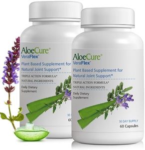 AloeCure VeraFlex Natural Joint Health Supplement with USDA Organic Aloe Vera - Plant-Based Capsules to Support Comfort, Mobility and Flexibility - All-Natural Formula, 60 Capsules