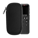 kwmobile Neoprene Voice Recorder Case Compatible with Universal Voice Recorder - Inside Size 11.5 x 4.5 cm - Black