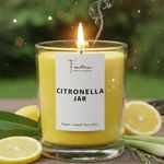 Fiamora Citronella Scented Jar Candle – 220g 100% Organic Soy Wax – Natural Insect Repellent for Indoor & Outdoor Use – Luxury Citronella Fragrance for Home Decor, Patio & Gifting
