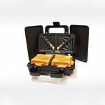 ITALIA 2-in-1 1000W Sandwich And Grill Maker | Interchangeable Quick-Release Non-Stick Plates for Easy Clean | Deep Fill Toastie Press, Panini, Waffle Iron | 1 Year Warranty