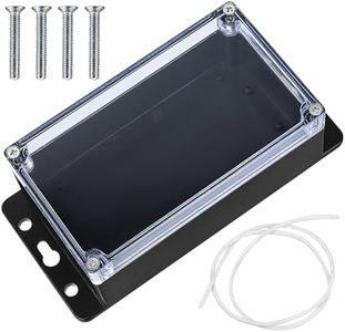 Outdoor Junction Box Waterproof IP65, Electronic Plastic Engineering Box, Electrical Box, dustproof Engineering Enclosure with Clear Transparent Cover and Fixing Ears