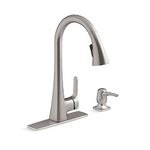 Kohler R22867-SD-VS Maxton Pull-Down Kitchen Faucet with soap/Lotion Dispenser, Vibrant Stainless