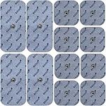 Set of 12 axion electrodes Compatible with SANITAS & BEURER Devices - 5x5 cm & 10x5 cm - TENS & EMS Pads for electrostimulation Machines - 3.5mm snap Button