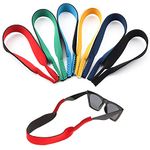 Surplex 6 Pack Neoprene Elastic Cord Retainer Strap Band for Sports Eyeglass and Sunglass, Eyewear Holder Strap Glasses Head Band Floater Anti-Slip Elastic Cord Rope String Holder for Men Women Kids