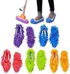 Microfiber Mop Shoes Multifunction Dust Shoes Slippers Mop Slippers Shoes Cover Washable 5 Colors 5 Pair