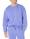 Amazon Essentials Men's Oversized-Fit Crewneck Sweatshirt (Available in Big & Tall), Purple Blue, M