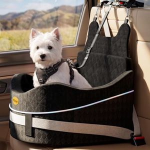 PetDance [Medium/Small] Dog Car Seat for [Front & Back Seat] Up to 40lbs