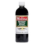 Molina Mexican Vanilla Blend 500ml / 16oz (1 Bottle, 500ml Total) | Pure Vanilla Extract & Artificial Vanilla Blend | Authentic Mexican Flavouring | Kosher | Quality Imported Baking & Extracts