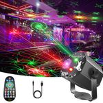 Disco Party Lights, Sound Activated DJ Strobe Lights Stage Effects for Kids Home Birthday Parties Decorations Karaoke Xmas Wedding Show Club Indoor Projector, 72 Patterns with Remote Contro