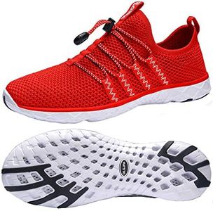 DLGJPA Women's Quick Drying Water Shoes for Beach or Water Sports Lightweight Slip On Walking Shoes Red
