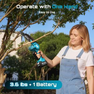SEESII 8-Inch Cordless Chainsaw – Portable Electric Saw
