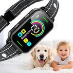 Dog Bark Collar, DINJOO Anti Barking Collar, Bark Collar with 4 Correction Modes for Large Medium Small Dogs 8-120lbs, Ideal for Home & Outdoor Use, Gloss Black