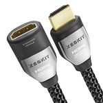 HDMI 2.0 Extension Cable (10ft/ 3m) Cinema Plus (4K 60Hz HDR Dolby Vision HDCP 2.2) Exceed 22.28Gbps Compatible with Roku Fire TV Stick Xbox PS4 Pro Apple TV Netflix LG Sony Samsung (Male to Female)