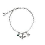 Silver bumble bee bracelet - 925 sterling silver - birthstone initial letter jewellery