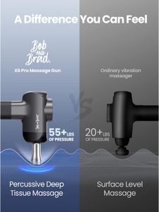 Bob and Brad X6 Pro Massage Gun – Metal Head, 55lbs Stall Force, Deep Tissue