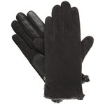 Isotoner Women's Stretch Fleece smarTouch Gloves with Spill, Black, One Size