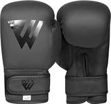 WFX Kids Boxing Gloves for Kids 2 4 6 Oz Training MMA Boys Girls Punching Bag Kickboxing Muay Thai Youth Junior Matte Black Gloves Gift for Kids (4 OZ, Black)