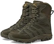 Merrell Men's Moab 3 Tactical 8" Zip Waterproof Military Boot, Dark Olive, 8.5 Wide