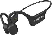 SANOTO Bone Conduction Headphones Bluetooth Wireless Open Ear Headphones IPX5 Waterproof Headset with Microphone Sport Headphones Long Battery Life Earphones for Runners Fitness Cycling