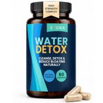 Water Detox - Water Retention Tablets | Dandelion Root Capsules 1600 mg High Strength 60 Capsules | Herbal Support for Fluid Balance, Regulation, Detox & Cleanse | Vegan UK Made