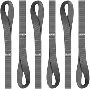 Soft Loop Tie Down Straps - 1,500 Load Capacity & 4,500 Lbs Breaking Strength - 6 Pack - Loops for Securing ATV, UTV, Motorcycles, Scooters, Dirt Bikes, Lawn & Garden Equipment - by AUGO