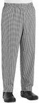 Chef Designs Men's Baggy Chef Pant, Black/White Check, Medium