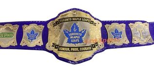 Toronto Maple Leafs Wrestling Championship Belt Dual Gold Plated