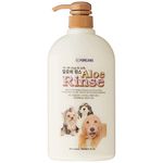 Forcans Aloe Rinse Conditioner for Dogs Provide Richness and Shiny Coat, 750 ml, Prevents Hair Tangle, Characteristics of Pure Aloe Vera Gel, Moist Moisturizing Effect, Gentle to Weak and Trouble