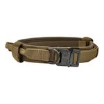 SKINPLUS Dog Collar Adjustable Nylon Tactical Dog Collar With Strap Handle Dog Training Collar Quick Release Metal Buckle For Medium Dogs(L,17''-20.5 Inch''/43-52Cm),Khaki