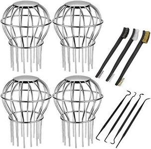 11Pcs Gutter Guard Downspout Leaf Filter Set, 3 Inch 304 Stainless Steel Seeds Debris Down Pipe Gutter Balloon Guard Filter Strainer Gutter Protector Cleaner