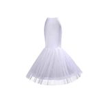 Parliky Mermaid Dress Petticoat Mermaid Underskirt Wedding Dress Petticoat Fishtail Underskirt Mermaid Slip for Dress Crinoline Petticoat Bridal Gown Slip Pannier Bride Corset White, White, Medium