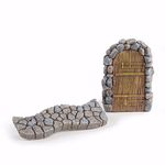 Darice Miniature Door and Walkway, Gray, 1 x 3.25 Inches