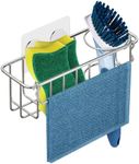 KESOL RustProof Sponge Holder Caddy for Kitchen, Stainless Steel Organizer, Brush Holder, 304 Accessories, Suction Cup + Adhesive