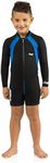 Cressi girls Long Sleeves Swimwears, Black/Blue, Large US