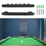 Adhafera Pool Cue Holder, 6 Pieces Wall-Mounted Pool Cue Rack, Suitable for Billiard Clubs, bars, Snooker Games