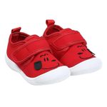 Unisex Baby's Sneaker Shoes Old Toddler Casual Breathable Booties Slip On Shoes for Kids Girl's Boy's First Walking Canvas Shoes with Sound (D-Red,2-2.5Yrs)