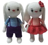 Crochet Artwork Amigurumi Handmade Bunny Soft Toy (Couple Bunny)