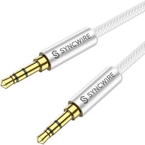 SYNCWIRE Cable Jack 3.5 Macho Macho, 3M Cable de Audio 3.5mm de Nylon Trenzado -Cable Aux Cable Auxiliar Coche Estéreo para Auriculares, iPod, iPhone, iPad, Audio de Coche, Phones, MP3