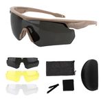 ToopMount Tactical Eyewear Anti Fog, ANSI Z87.1 Shooting Glasses with 3 Interchangeable Lens UV400 Protection Airsoft Goggle