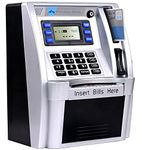 GoodsFederation Yaboo Atm Savings Bank Digital Piggy Money Bank Machine,Electronic Cash Coin Money Box For Kids (Black), Modern