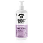 Buddycare Premium Whitening Dog Shampoo (500ml) Gentle Puppy Shampoo for Sensitive Skin & Itchy Skin | Brightens Coat of White Dogs | Deep Cleansing Formula with Natural Ingredients
