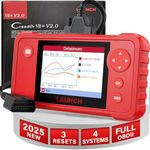 [2025 New] LAUNCH X431 Creader VII+ V2.0 Car Code Reader, 3 Reset Oil Service/Throttle Relearn/SAS Reset Full EOBD OBD2 Scanner Testing Engine/Transmission/ABS/ Airbag System, Lifetime Free Update