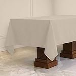 Kadut Rectangle Tablecloth (60 x 126 Inch) Ivory Rectangular Table Cloth for 8 Foot Table | Heavy Duty Washable Table Cloth for Dinner, Parties, Weddings, | Wrinkle-Resistant Dining Table Cover