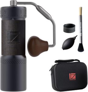 1Zpresso J-Ultra Manual Coffee Grinder, Iron Gray – 40g Conical Burr, Foldable Handle, Adjustable for Espresso