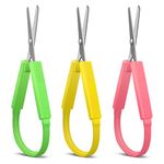 Sokoweii Loop Scissors for Toddlers, 5 Inch Adaptive Design, Right and Lefty Support, Easy-Open Squeeze Handles