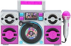 LOL Surprise OMG Remix Karaoke Machine Sing Along Boombox with Real Karaoke Microphone for Kids, Built in Music, Flashing Lights, Record, Turntable with Sound Effects, Connect Device