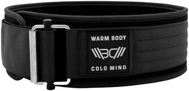 Warm Body Cold Mind Quick Locking Belt for Crossfit - Weight Lifting Belt for Bodybuilding, Weightlifting - Gym Back Belt for Squats - Powerlifting Belt for Men & Women (Black, XXL (More Than 40"))