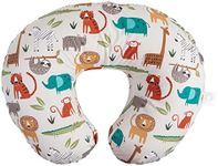 Boppy Original Nursing Pillow & Positioner, Neutral Jungle Colors, Cotton Blend Fabric with Allover Fashion, Multi