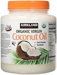 Kirkland Signature Cold Pressed Unrefined Organic Virgin Coconut Oil, 1 Count(Pack of 4)